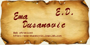 Ema Dušanović vizit kartica